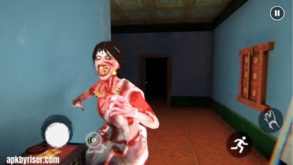 A dark entity chasing the character A entity chasing the character in gameplay - Kamla APK