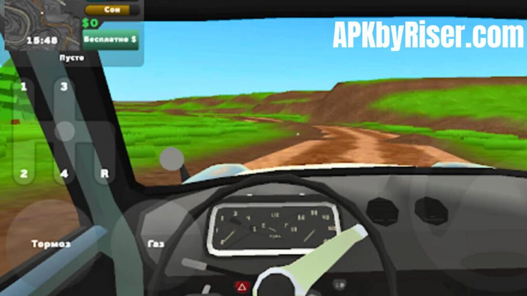 Car in off-road mission