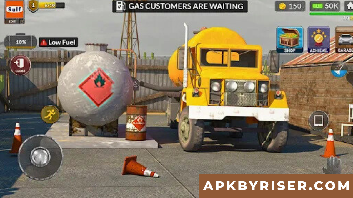 Truck arrives at Oil Station