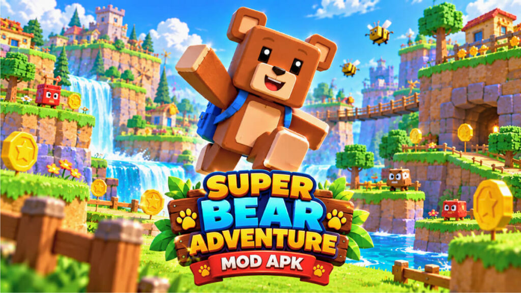 Download Super Bear Adventure MOD APK Unlimited Tokens Android