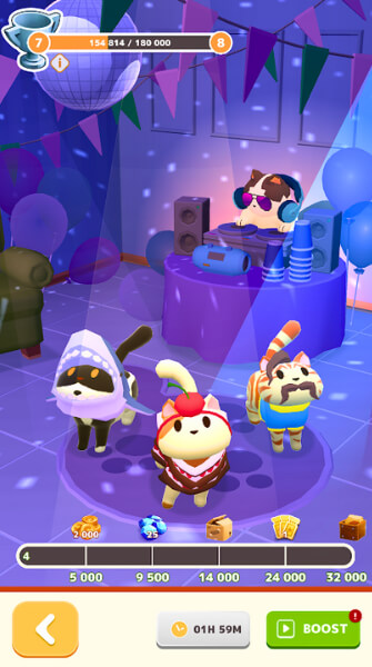 Customization of Character Cats with Idle Pet Mod APK