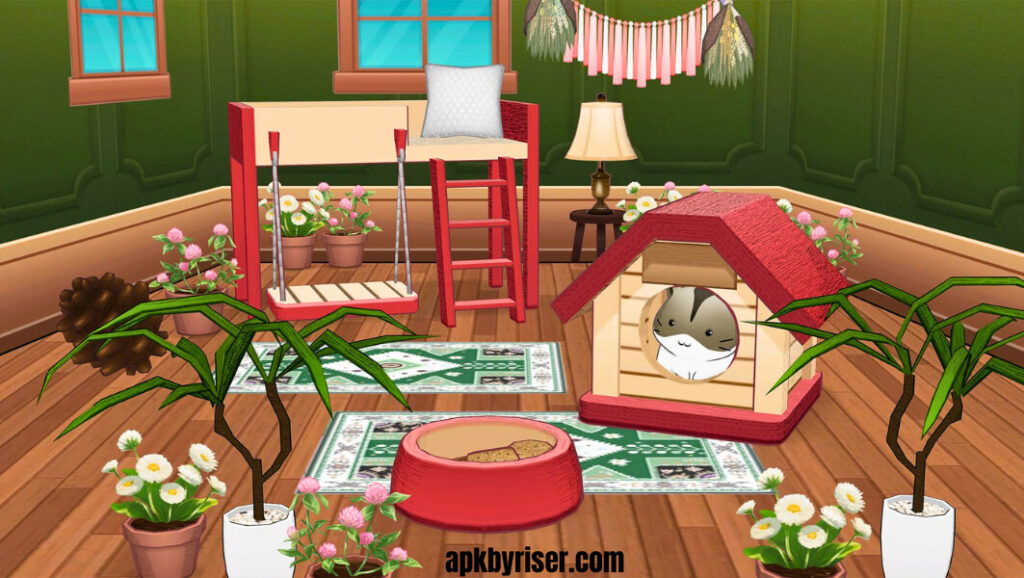 Hamster in beside decorated furniture - Hamster Life