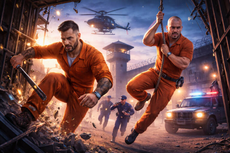 Prisoners running from a jail - Prison Escape Offline Simulator 2026