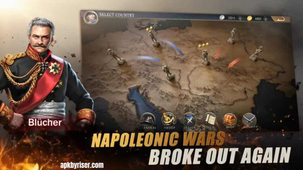 Selection of country war modes in Grand War 2 MOD (Unlimited Money, No Ads)