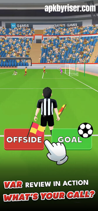Final calling of side referee - Football Referee Simulator MOD (Unlimited Coins, Money) APK