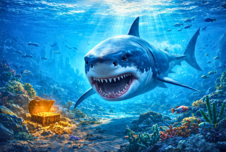 shark attack gameplay in deep ocean - Shark Ravage MOD APK