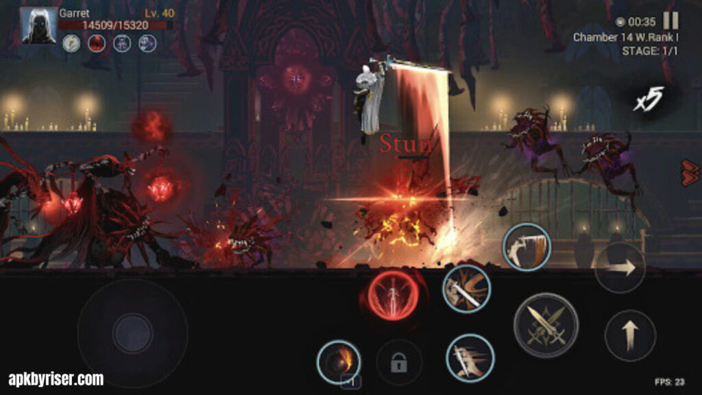 Fighting with dark monsters in shadow hunter unlimited version