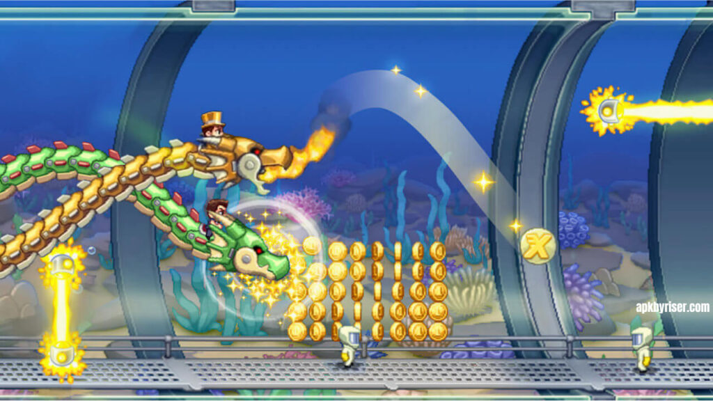 Gameplay - Jetpack Joyride Racing APK Jetpack Joyride Racing MOD APK Gameplay with dragon boosters