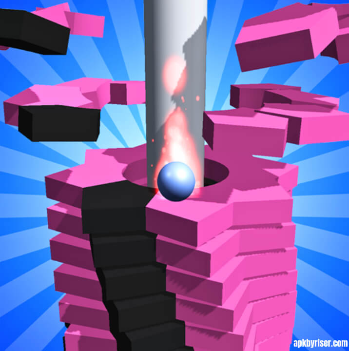 Helix Jump MOD Unlocked Levels, No Ads Free