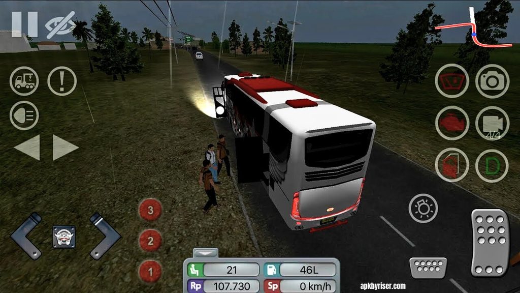 Night View with Realistic Roads and Traffic - Bus Simulator Indonesia